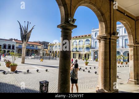 Karibik, Kuba, Havanna, Plaza Vieja Österreich, Mittelamerika Stockfoto