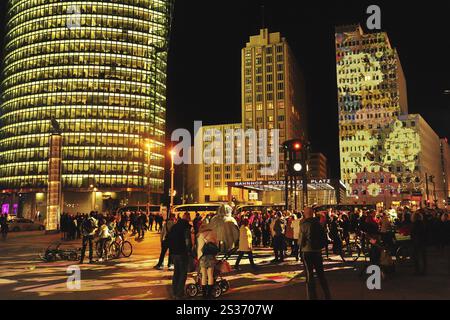 Lichterfest in Berlin, Potsdamer Platz Stockfoto