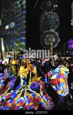 Lichterfest am Potsdamer Platz in Berlin Stockfoto