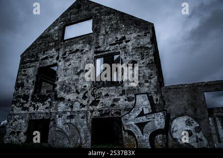 Verlassenes Haus an der isländischen Küste, Snaefellsnes Peninsula Stockfoto