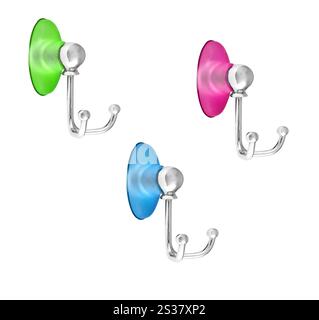 Wandhaken, isoliert auf weiß. Wandhaken Stockfoto