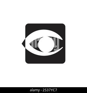 Einzigartiges Design mit quadratischem Logo und leerem Hintergrund Stock Vektor