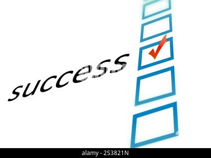 Prüfliste mit weißem Prüfzeichen. Prüfliste mit Prüfzeichen Stockfoto