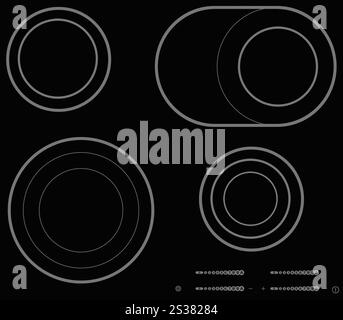 Elektrokochfeld in Nahaufnahme. Elektrokochfeld Stockfoto