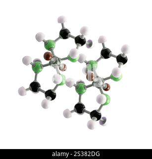 Molekül isoliert auf weißem Hintergrund. Molekül Stockfoto
