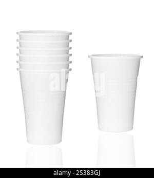 Kleiner elektrischer Mixer auf weiß. Mixer isoliert Stockfoto