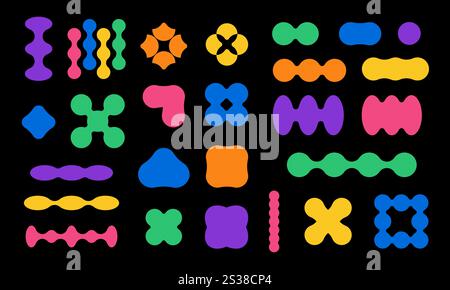 Abstraktes minimalistisches geometrisches Elementset Stock Vektor
