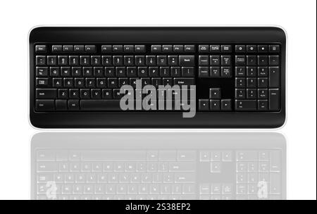 Computertastatur isoliert auf weiß. Computertastatur Stockfoto