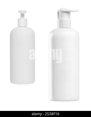 Gel-, Schaum- Oder Flüssigseifenspender Pumpe Kunststoffflaschen Stockfoto
