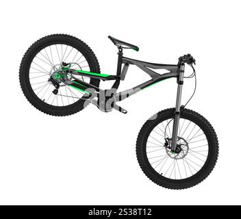 Mountainbike isoliert auf weißem Hintergrund. Mountainbike isoliert Stockfoto