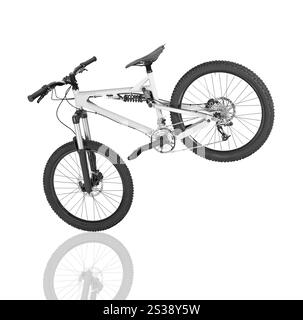 Mountainbike isoliert auf weißem Hintergrund. Mountainbike isoliert Stockfoto