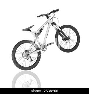 Mountainbike isoliert auf weißem Hintergrund. Mountainbike isoliert Stockfoto