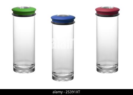 Laborglas isoliert auf weißem Hintergrund. Laborglas Stockfoto