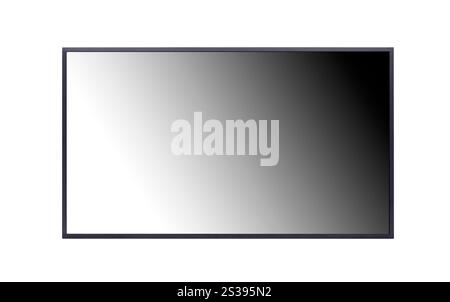 Schwarz-LCD-tv-Bildschirm an der Wand hängen Stockfoto
