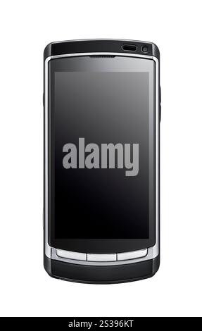 Isoliertes altes Mobiltelefon auf weißem Grund Stockfoto