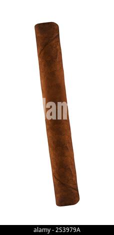 Kubanische Zigarre, isoliert auf weiss Stockfoto