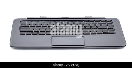 Computertastatur isoliert auf weißem Hintergrund. Computertastatur isoliert auf weiß Stockfoto