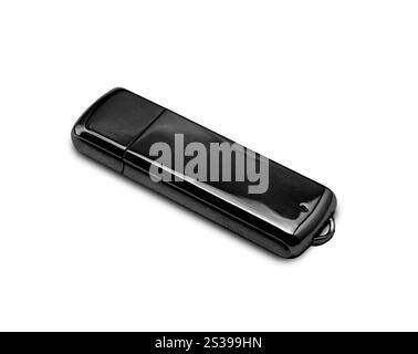 USB-Flash-Laufwerk auf weißem Hintergrund isoliert. USB-Flashlaufwerk auf der weißen Seite Stockfoto