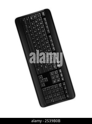 Computertastatur isoliert auf weiß. Computertastatur Stockfoto