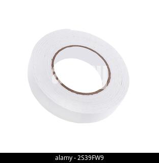Rolle Abdeckband isoliert auf weißem Hintergrund. Rolle Abdeckband auf weiß Stockfoto