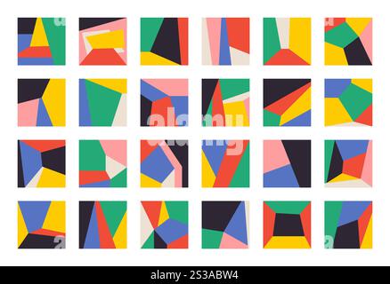 Abstrakte geometrische Formen. Bauhausgeometrie kühne Elemente, primitive Blöcke suprematismus-Stil. Moderne Vektorillustration Stock Vektor