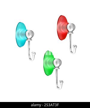 Wandhaken, isoliert auf weißem Hintergrund. Wandhaken Stockfoto