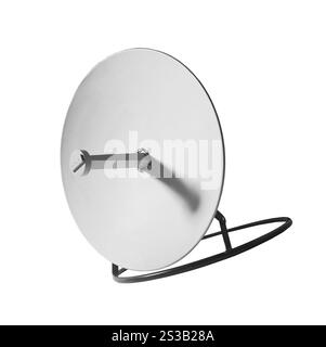 Empfänger. Satelitschale isoliert auf weißem Hintergrund. Empfänger. Satelitschale isoliert Stockfoto