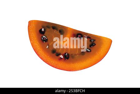 Tamarillo isoliert auf weiß Stockfoto