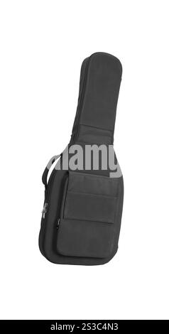 Tasche aus Gitarrenstoff isoliert auf Weiß Stockfoto
