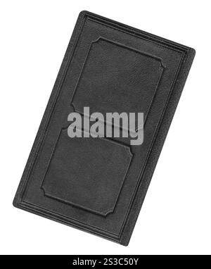 Alte Buchcover isoliert auf weißem Hintergrund. Alte Bücher umhüllen Stockfoto