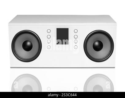 cd-Player auf weißem Hintergrund isoliert. cd-Player Stockfoto