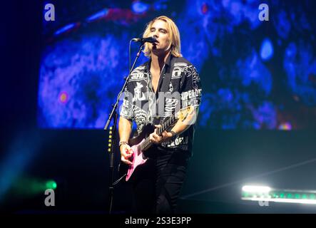 Charlie Simpson von Busted tritt am 10. September 2023 in London in der O2 Arena auf Stockfoto