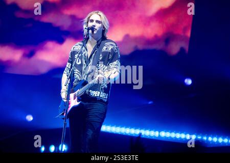Charlie Simpson von Busted tritt am 10. September 2023 in London in der O2 Arena auf Stockfoto