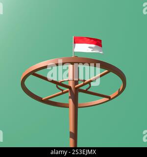 Ein Pender von Panjat pinang. Veranstaltung Indonesien. Stockfoto