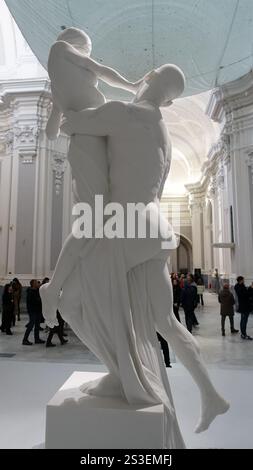 Neapel, Italien, 29. Dezember 2024. Jago Art Museum. Statue der Gewalt auf einem der Altare der Kirche. Stockfoto