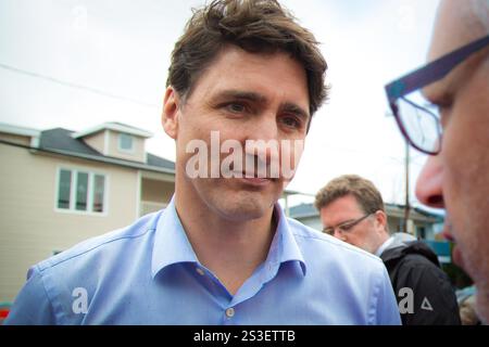 Premierminister von Kanada, Justin Trudeau, Nahaufnahme Stockfoto