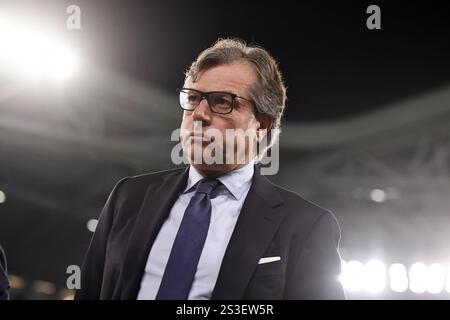 Torino, Italien. September 2023. Foto Fabio Ferrari/LaPresse - 26 Settembre 2023 - Turin, Italia - Sport, calcio - Juventus vs Lecce - Campionato italiano di calcio Serie A TIM 2023/2024 - Juventus Stadium. Nella Foto: Cristiano Giuntoli (direttore tecnico Juventus FC) 26. September 2023 Turin, Italien - Sport, calcio -Juventus vs Lecce - italienische Fußballmeisterschaft der Serie A 2023/2024 - Juventus-Stadion. Im Bild: Cristiano Giuntoli (direttore tecnico Juventus FC) Credit: LaPresse/Alamy Live News Stockfoto