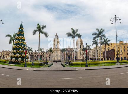 Lima Hauptplatz in der Weihnachtszeit - Peru Stockfoto