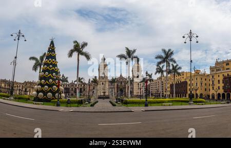 Lima Hauptplatz in der Weihnachtszeit - Peru Stockfoto