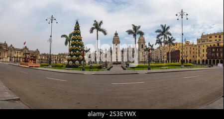 Lima Hauptplatz in der Weihnachtszeit - Peru Stockfoto