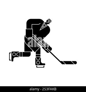 Symbol für Eishockeyspieler. Symbol für Eishockeyspieler Stock Vektor