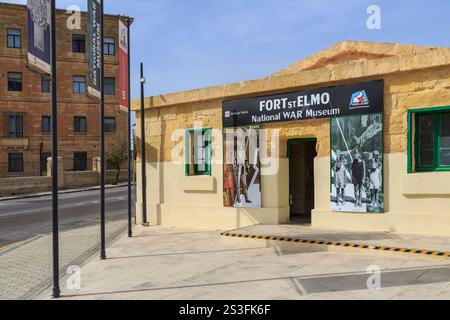 Eingang, National War Museum, Fort St. Elmo, Valletta, Malta Stockfoto