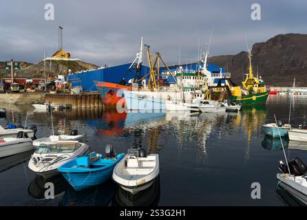 Grönland Sisimiut ist die zweitbevölkerungsreichste Stadt Stockfoto