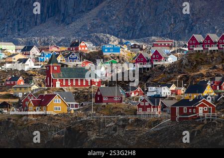 Grönland Sisimiut ist die zweitbevölkerungsreichste Stadt Stockfoto