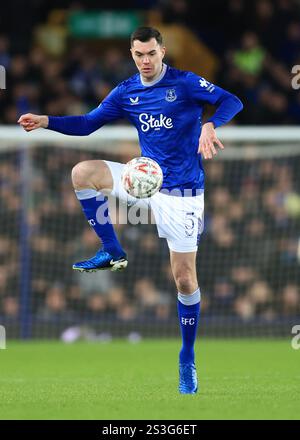 Liverpool, Großbritannien. Januar 2025. Michael Keane von Everton während des FA Cup Spiels im Goodison Park, Liverpool. Der Bildnachweis sollte lauten: Jessica Hornby/Sportimage Credit: Sportimage Ltd/Alamy Live News Stockfoto