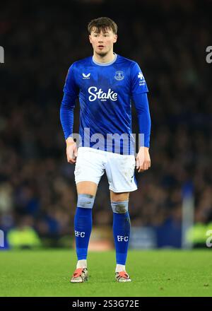 Liverpool, Großbritannien. Januar 2025. Nathan Patterson von Everton während des FA Cup Spiels im Goodison Park, Liverpool. Der Bildnachweis sollte lauten: Jessica Hornby/Sportimage Credit: Sportimage Ltd/Alamy Live News Stockfoto