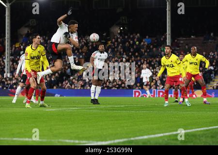 LONDON, UK - 9. Januar 2025: Rodrigo Muniz von Fulham FC im Spiel beim Spiel der dritten Runde des FA Cup zwischen Fulham FC und Watford FC in Craven Cottage (Credit: Craig Mercer/ Alamy Live News) Stockfoto