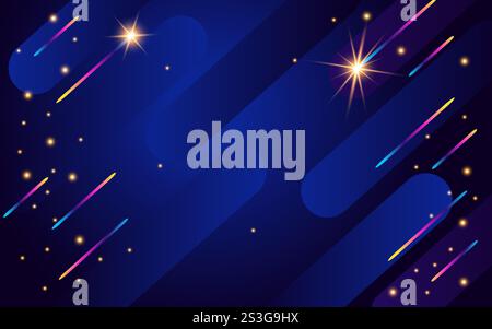 Dunkelblauer Hintergrund. Abstrakter Vektorhintergrund. Stock Vektor