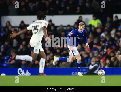 Liverpool, Großbritannien. Januar 2025. Jarrad Branthwaite aus Everton während des FA Cup Spiels im Goodison Park, Liverpool. Der Bildnachweis sollte lauten: Jessica Hornby/Sportimage Credit: Sportimage Ltd/Alamy Live News Stockfoto