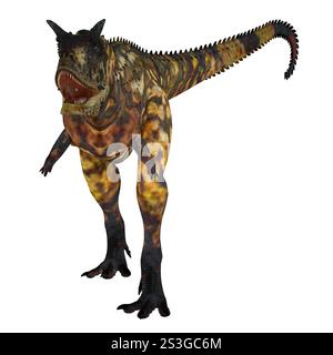Carnotaurus war eine fleischfressende Theropode Saurier, in Patagonien, Argentinien während der Kreidezeit lebten. Stockfoto